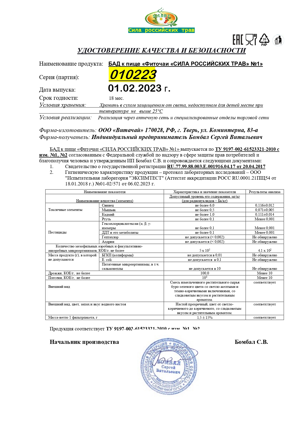 Паспорт №022023